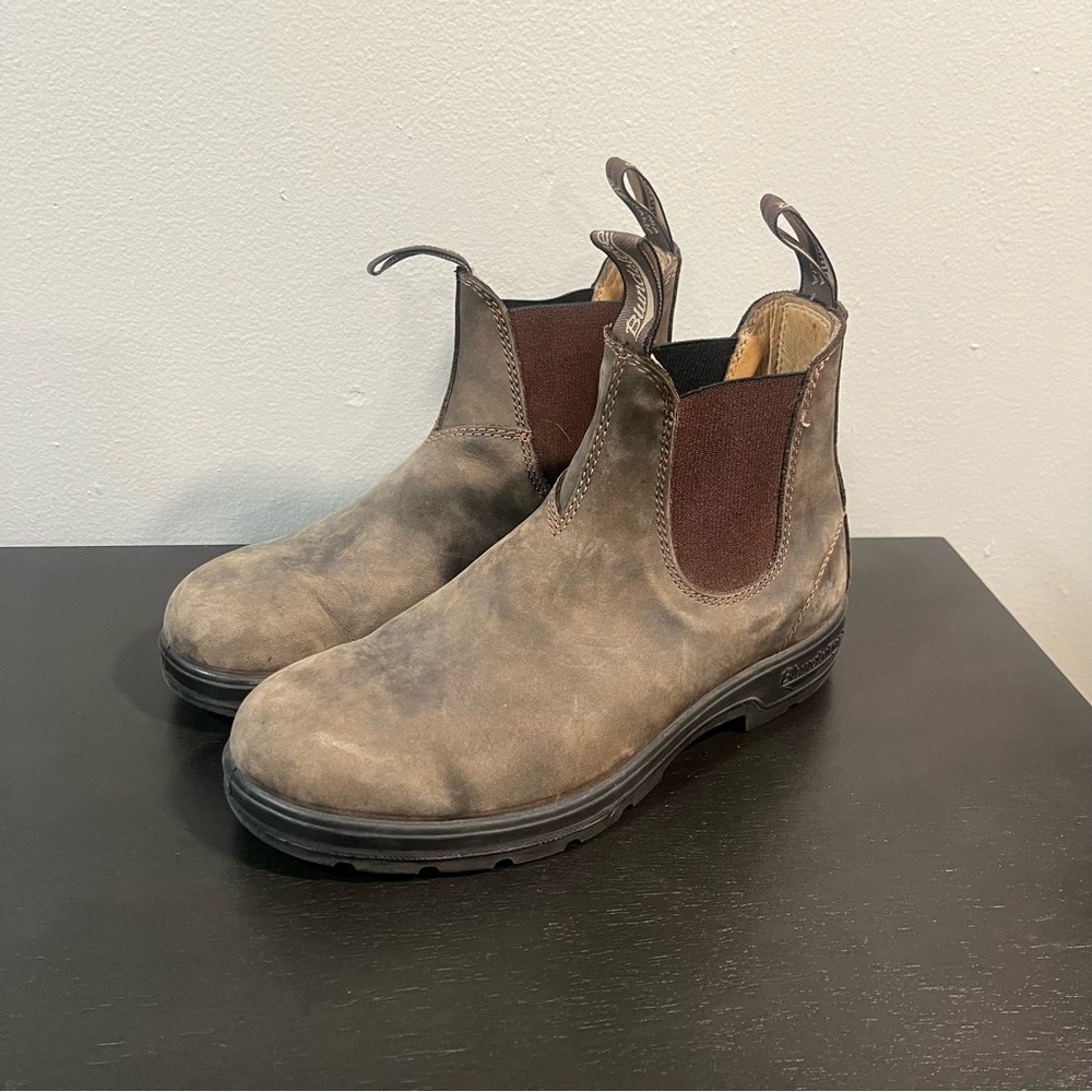 Blundstone 585 Rustic Brown Premium Leather Chelsea Boots Size 8 Womens